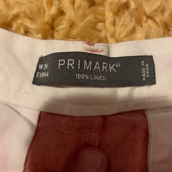 Pink Linen Shorts - Picture 2 of 3